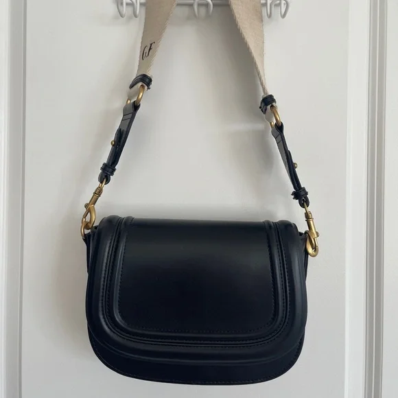 Zara Black Leather Crossbody Bag - Picture 1 of 5